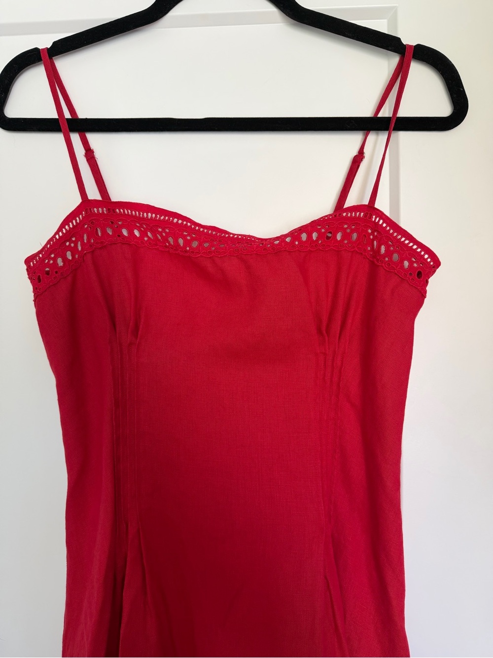 Reformation Pomona Linen Dress Red - Size 6 - Picture 8 of 11